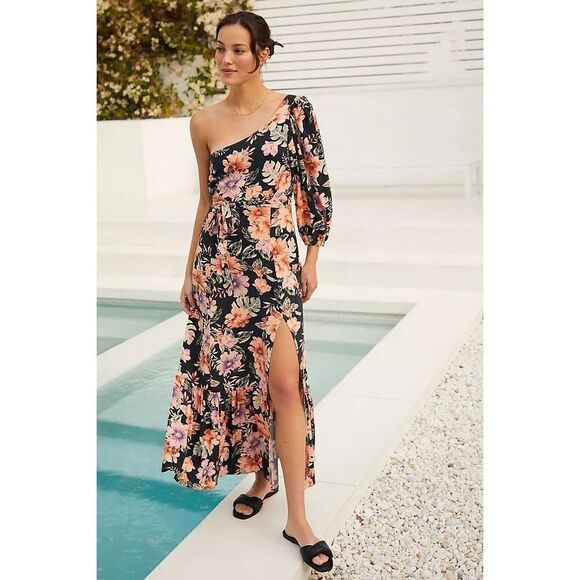 New. L*SPACE floral one shoulder maxi dress. Size 6. Retail $150 - Picture 9 of 15
